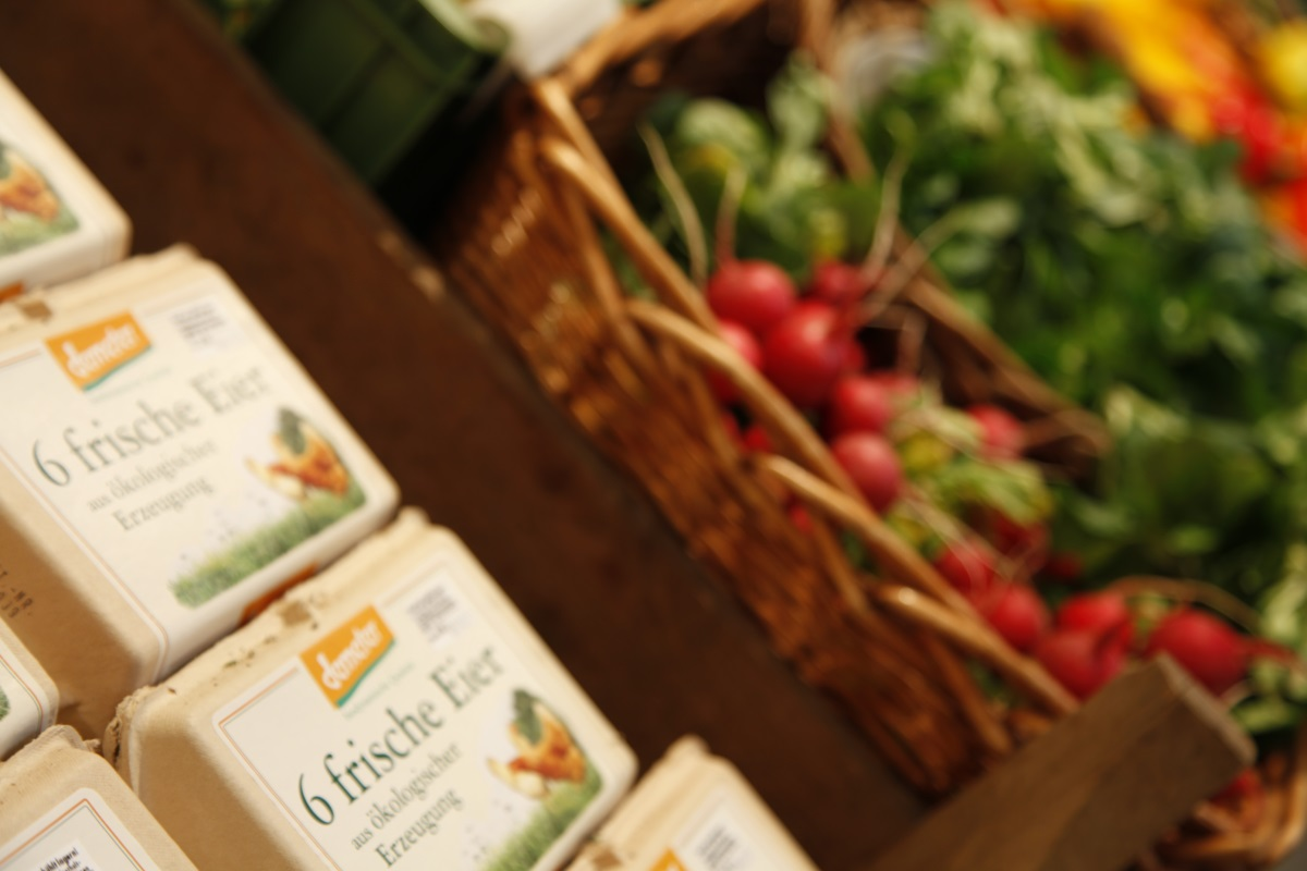 6 frische Eier aus ökologischer Erzeugung im Karton